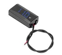 Tbest Voltmètre Numérique, Affichage LED, Haute Précision, Large Plage de Mesure, 12 V à 80 V, Testeur de Batterie pour Voiture, Moto, Véhicule électrique, Matériau ABS (BLUE)