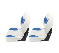 Tbest Yacht Capitaine Siège D'eau Doux Coussin avec Dossier Plier Bateau pour Bateau Ponton 2pcs Haute Élastique Mousse À Mémoire PVC En Cuir En Alliage D'aluminium Charnière