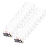 Tbestmax Lot de 10 trousses de maquillage transparentes et étanches approuvées par la TSA, 20 pièces, taille M, blanc