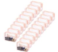 Tbestmax Lot de 10 trousses de maquillage transparentes et étanches approuvées par la TSA, 20 pièces, taille M, rose pêche