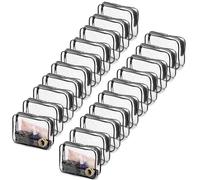 Tbestmax Lot de 20 trousses de maquillage transparentes et étanches pour voyage Noir 19,1 x 12,2 x 5,8 cm