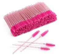 Tbestmax Lot de 200 brosses à cils jetables, baguettes de mascara en cristal, applicateurs d'extensions de cils