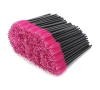 Tbestmax Lot de 300 brosses à mascara jetables pour extensions de cils Rose vif