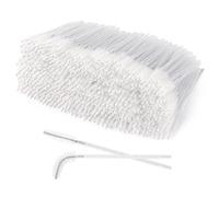 Tbestmax Lot de 500 brosses à mascara jetables pour extensions de cils (blanc)