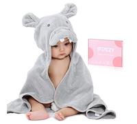 TBEZY Cape de Bain à Capuche, Coton Sortie de Bain Avec Design Animal, Drap Serviette pour Bébé Nouveau-né (Hippopotame)
