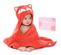 TBEZY Cape de Bain à Capuche, Coton Sortie de Bain Avec Design Animal, Drap Serviette pour Bébé Nouveau-né (Renarde)