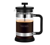 TBGENIUS 3 Cup Cafetiere Coffee Press, French Press Maker for Filter Coffee, Loose Tea and Milk Froth, with Triple Stainless Steel Filter, Heat Resistant Borosilicate Glass, 0.6 L / 21 oz