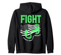 TBI Awareness Ruban Vert pour lésions cérébrales Lutte Contre Les lésions cérébrales Drapeau américain Sweat à Capuche