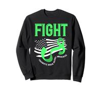 TBI Awareness Ruban Vert pour lésions cérébrales Lutte Contre Les lésions cérébrales Drapeau américain Sweatshirt