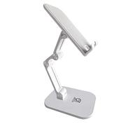 TBint Support Stable pour Tablette, iPad et Téléphone Portable ; Pliable et Ajustable. Couleur : Blanc
