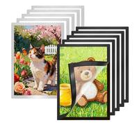 Tbintul 10x cadre magnétique a4 auto-adhésif, noir et argent cinq de chaque