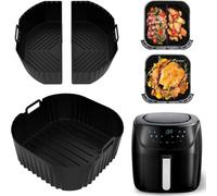 Tbintul 3 Pièces Moule Silicone Air Fryer, Plat Air Fryer Accessoires pour Philips 2000 Série NA230 XL 6,2L, Cecotec Cosori Turbo Blaze 5,5L 6L 6,2L, Doublures Silicone pour Friteuse Air, Micro-ondes