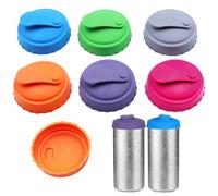 Tbintul 6 Pieces Canettes de Cola Bouchons,Couvercle De Canette De Soda En Silicone,Couvercles de Canettes Anti-Poussière,Couvercles pour Canettes de Boissons Réutilisables pour Canettes de Boisson