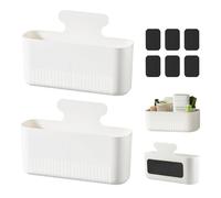 Tbintul Boîte de Rangement Magnétique, 2 Pièces Grand Porte-marqueurs Magnétique avec 2 Séparateurs, Support de Crayons Magnétiques, pour Réfrigérateur, Tableau Blanc, Casier