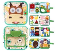 Tbintul Busy Board Jeuet Montessori 1 an, Busy Board Montessori, Jeux Montessori Jouets d'activité et de Développement, Cadeau Enfant 1 2 3 4 5 Ans (Veau)