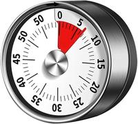 Tbintul Minuteur de Cuisine Mecanique, 60 Minutes Compte à Rebours Enfant Mécanique Visual Timer Minuterie de Cuisine, Horloge Mécanique sans Piles Outil de Gestion du Temps pour Enfants et Adultes