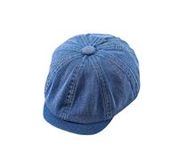 Tbkoly Casquette Gavroche en Denim for Hommes élastique Bleu Jean Plat Ivy Gatsby Chapeau Mode 8 Panneaux Voyage Peintre béret (Color : Blau, Size : One Size)