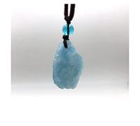 Tbkoly Cristal Naturel Brut 1pc Naturel Brut Bleu Aigue-Marine Pierre Brute Collier Quartz Cristal minéral guérison Reiki Pendentif Cadeau Pierre gemme Bijoux énergie décoration de la Maison