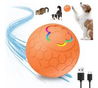 TBLMPNE Jouet pour Chien Interactif Balle Chien, Jouet pour Chien électronique Lavable et Durable, Jouet de Rouleau Automatique Intelligent Rechargeable, pour Tous Les Chiens et Chats (Orange)