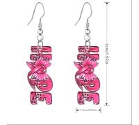 TBloevwlh Boucles d'oreilles Ruban Rose en Satin - Symbole de Soutien et de Sensibilisation - pour Femmes