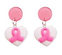 TBloevwlh Boucles d'oreilles Ruban Rose en Satin - Symbole de Soutien et de Sensibilisation - pour Femmes