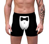 TBloevwlh Caleçon Homme à Motif de Noël - Personnalisation Amusante, Tissu en Coton Respirant - pour Un Confort Optimal