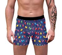 TBloevwlh Caleçon Homme à Motif de Noël - Personnalisation Amusante, Tissu en Coton Respirant - pour Un Confort Optimal
