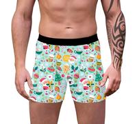 TBloevwlh Caleçon Homme à Motif de Noël - Personnalisation Amusante, Tissu en Coton Respirant - pour Un Confort Optimal