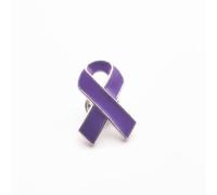 TBloevwlh Pin's Octobre Rose Argent Émail Violet Symbole De Soutien Et Survie Bijoux Réflexion pour Les Femmes Accent Argenté Plaqué Or Sensibilisation Cancer du Sein 2025 Accessoires Mode Élégant