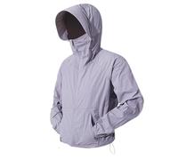 TBloevwlh Veste de Pluie Hommes Manteau Imperméable avec Capuche Outdoor Blouson,Couleur unie Légère Pliable Coupe-vent Avec sac de rangement Pour la randonnée, S-4XL