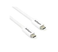 StarTech.com Câble Thunderbolt 3 de 2 m - 20 Gb/s - Compatible Thunderbolt, USB et DisplayPort - Blanc