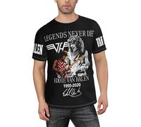 TBMAQ Van Rock Band Halen T-shirt basique à manches courtes pour homme avec imprimé 3D classique T-shirt de sport décontracté pour randonnée, voyage, cadeau, Van Halen-1, XL