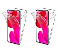 TBOC 2X Coque Compatible avec Xiaomi Mi 10 Lite 5G [6.57"] - [Pack: Deux Unités] Housse [Transparent] Complète [Silicone TPU] Full Body [360 Degrés] Intégral Protection Avant Arrière Portable