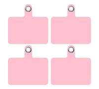 TBOC 4X Patchs de Remplacement Universel por Tour de Cou Telephone Portable [Rose] Accessoire de Bandouliere Cordon Holder Porte Pochette Laniere Collier Corde Attache Chaine