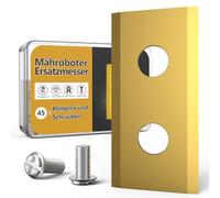 TBoonor 45x lames robot tondeuse - acier inox titane pour Worx/LandXcape/Zoef/Einhell - ultra-tranchantes (vis incluses)