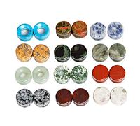TBOSEN Lot de 24 écarteurs d'oreille en pierre mélangée - 2 g - 1,6 cm, Pierre