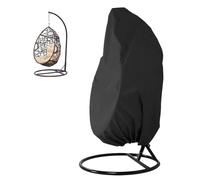 TBrephint Housse pour Fauteuil « Egg », Housse de Chaise Oeuf en Polyester | Multicolore 190 x 115 cm for jardin, terrasse, balançoire suspendue en osier et rotin :(Black 190x115cm)