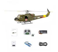 TBRICKFUNR Hélicoptère RC pour adultes, UH1-V4 Huey 470-Class 2.4G RC 6CH Avion électrique avec contrôle de vol H1, quatre modes de vol et positionnement GPS, cadeau pour lui (version RTF)
