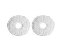 Tbrov Chiffon de vadrouille de Remplacement Compatible avec Ecovacs X1 X2 X5 T10 T20 T30 T50 N30 N50 N9 + Robot, Tampon de vadrouille Lavable et réutilisable(2PC Mop White)