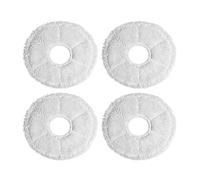 Tbrov Chiffon de vadrouille de Remplacement Compatible avec Ecovacs X1 X2 X5 T10 T20 T30 T50 N30 N50 N9 + Robot, Tampon de vadrouille Lavable et réutilisable(4PC Mop White)