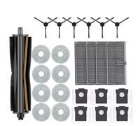 Tbrov Compatible avec Les pièces de Rechange for aspirateur Robot DreameD20 Ultra / L10sUltra CE - Brosse latérale Principale, Chiffon de vadrouille, Filtre Hepa, Sac à poussière.(Light Yellow)