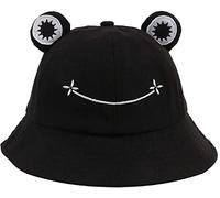 TBSCWYF Bob Grenouille pour Adulte Chapeau de Soleil en Coton pour Femme Chapeau de Pêcheur en Coton Pliable pour FemmesChapeaux de Seau Visage Chapeaux de Soleil de Plage Pliables Chapeaux
