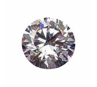 TBSKUY Moissanite violette arc-en-ciel, taille ronde, culture artificielle, pour la création de bijoux DIY - Violet clair - 8 mm - 2 ct - GRA