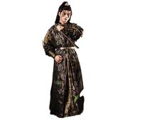 TBTROQXCT Hanfu vêtements for hommes authentique Original nouveau Style de la dynastie Tang Robe à col rond chinois Ming or vêtements d'extérieur jeunesse Costume ancienCostume de dynastie(Black,L)
