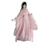 TBTROQXCT Women's Chinese Costume Hanfu for Wei and Jin Dynasty Style Model Fairy-Like Large Sleeves Embroidered(S)