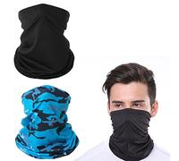 TBUQNZA 2 Pièces Bandana Multifonctions Couvre-Chef sans Soudure, Cache Cou Elastique, Tour de Cou Coupe-Vent et Respirant Snood à Séchage Rapide, pour Moto, Cyclisme, Ski, Randonnée, Course à Pied