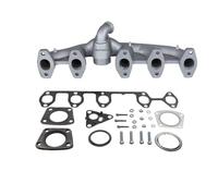 TBVPARTS Collecteur d’Échappement 070253017A avec Jeu de Joints 070253017B en Fonte Ductile Compatible avec Transporter, Multivan, Touareg 2.5 TDI AXD, AXE, BAC, BLJ (POSITION COUDE 90°, COUDE 90°)