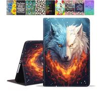 TBXOSTN Étui pour iPad Mini 5/Mini 4, iPad Mini 1/2/3, étui en cuir synthétique de qualité supérieure avec fonction veille automatique pour iPad Mini 5e/4e génération 7,9", loup de glace et loup de