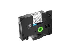 TBXwsofl 1 pièces 12mm Flexible ID Noir sur Blanc Ruban d'étiquettes Compatible avec TZe-FX231 FX131 FX631 Compatible avec Les modèles d'imprimante d'étiquettes D450(Black on Clear)