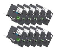 TBXwsofl 10PK 24mm 251 Bandes de Remplacement 251 Bande d'étiquettes laminée Noir sur Blanc Compatible avec l'imprimante PTE550W PTP710BT